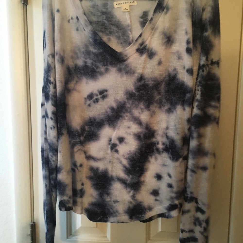 Aeropastal m blue tie dye sweater
